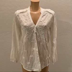 🎉MDW SALE 🎉Johnny Was Sheer Embroidered Tunic